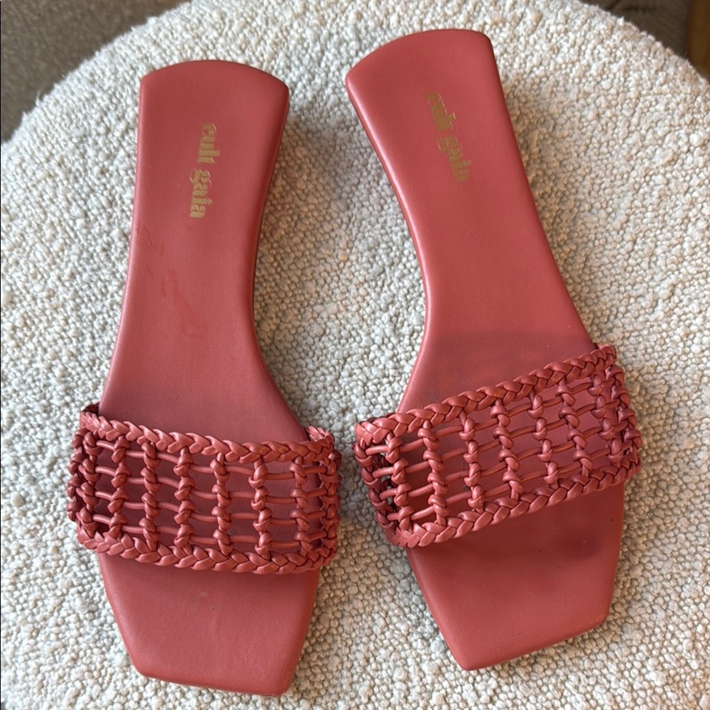 Cult Gaia Leather Maya Sandals